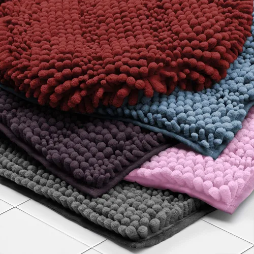 Miniatura 9 de Clara Clark Tapetes para baño de felpilla, tapetes de baño de felpa ultra suaves, lavables a máquina, con parte trasera antideslizante, 44 x 26 Negro