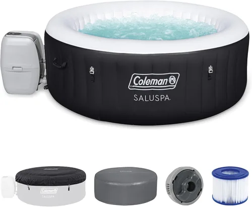 Miniatura 10 de Coleman Miami - Bañera de hidromasaje inflable para 2 a 4 personas, spa portátil de bajo consumo redondo para exteriores con 120 AirJets, 71 x 26