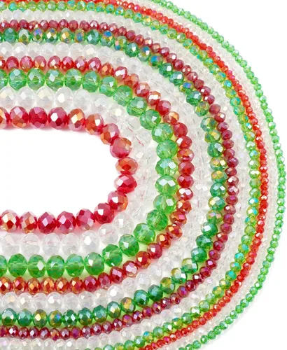 Miniatura 14 de Elecrelive 660 piezas Cuentas de Cristal Briolette de 4mm Cuentas de Vidrio Rondelle Color AB Cuentas de Vidrio Facetadas Sueltas para Bisutería