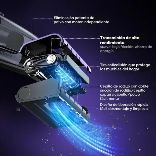 Miniatura 4 de Aspiradora de mano de pelo de mascotas sin cable: aspiradora de coche de alta potencia de 20000 PA con cepillo motorizado y luz LED, aspiradora