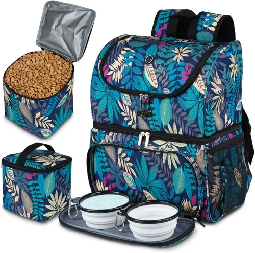 BAGLHER Bolsa de viaje para mascotas, mochila de doble capa para suministros para mascotas (para todos los suministros de viaje para mascotas), Hawái