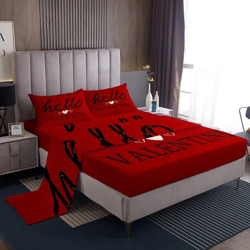 Miniatura 11 de Erosebridal Juego de sábanas de rosas tamaño individual, color azul, diseño romántico para mujeres, niñas, esposa, pareja, día de San Valentín