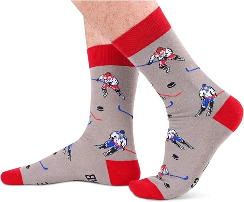 Miniatura 2 de sockfun Bowling Golf Racing Car Hockey Gifts For Men, Funny Bowler Golfer Golfing Car Ice Hockey Field Hockey Socks