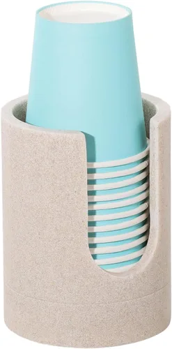 Luxspire Dispensador de Vasos para Baño, Dispensador de Vasos Dixie de 3oz, Portavasos Dixie de Resina, Portavasos de Papel Desechable para Baño,