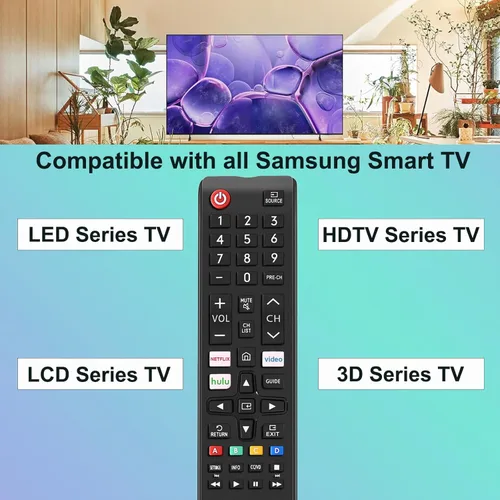 Miniatura 6 de Mando a distancia universal para todos los mandos de TV Samsung Compatible con todos los modelos de televisores Samsung LCD LED HDTV 3D Smart TV