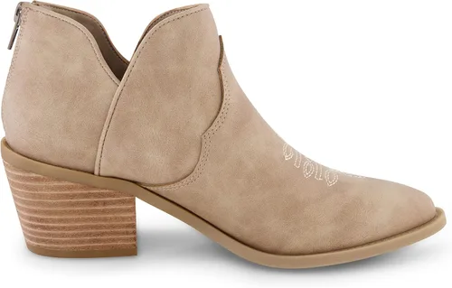 Miniatura 4 de CUSHIONAIRE Rodeo Western - Botines para mujer + espuma viscoelástica, anchos disponibles, Beige Bronceado