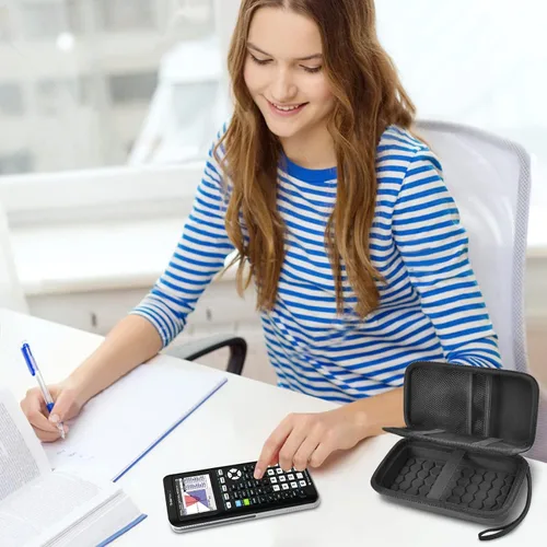 Miniatura 7 de Funda para calculadora gráfica compatible con Texas Instruments TI-84 Plus CE/TI-83 Plus CE, soporte de almacenamiento duro para estudiantes