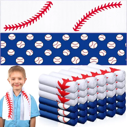 Miniatura 40 de FuWeave Paquete de 12 toallas de enfriamiento de béisbol para equipos deportivos, regalos de 40 x 12 pulgadas, toallas de enfriamiento deportivas