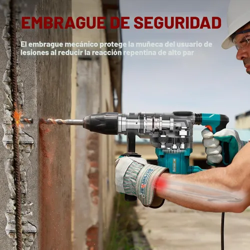 Miniatura 6 de Berserker SDS-Max - Rotomartillo de 1-9/16" de servicio pesado con control de vibración, embrague de seguridad, 13 amperios, 3 funciones