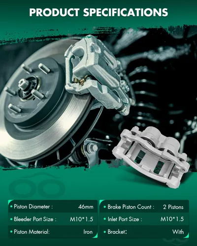 Miniatura 2 de SCITOO 18B4695 18B4694 Juego de pinzas de freno de disco con soporte para Chevy Blazer / S10, para GMC Jimmy 98-05, para GMC Sonoma 1998-2004