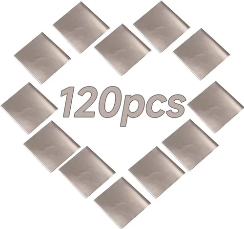 Hojas de hojas doradas 120 hojas para decoración de arte de bricolaje, uñas, manualidades, bronce, muebles, pintura, resina