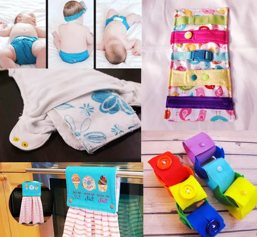 Miniatura 9 de ilauke 400 juegos de botones a presión con alicates a presión T5 broches de plástico sin coser botones fijador para ropa, pañales, baberos, abrigo