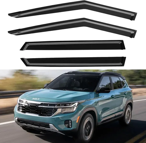 Miniatura 78 de YQAUTEC Viseras de Ventana Protectores de Lluvia para Honda Civic 2022 2023 2024 2025 2026, Deflectores de Viento de Ventilación de Ventana Fuera
