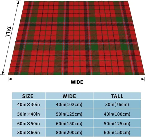 Miniatura 4 de Manta de forro polar ultra suave con cuadrícula roja para sofá cama