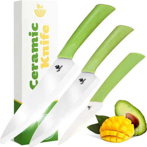 Miniatura 10 de Cuchillo de cerámica duradero para cortar verduras y frutas, cuchillo de chef de cerámica profesional y no reactivo de 6 pulgadas para corte limpio