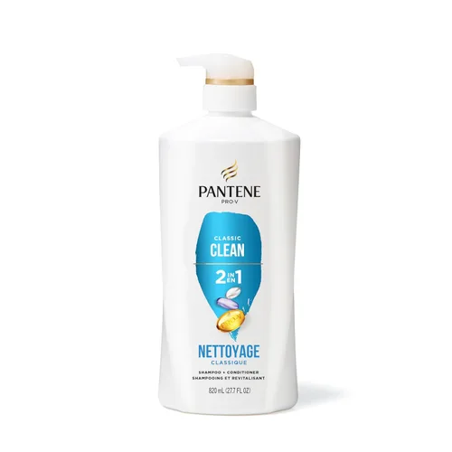 Miniatura 8 de Pantene Champú y Acondicionador 2 en 1, Limpieza Clásica - Nutrientes Pro-V para Cabello Seco y Teñido, Cabello de Aspecto Saludable en Cada Lavado