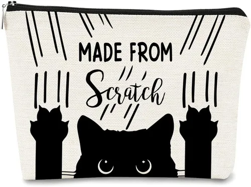 Miniatura 31 de Regalos de Gatos - Pequeña bolsa de maquillaje, bolsa de cosméticos para amantes de los gatos, bolsa de maquillaje para adolescentes y mujeres, cat 1