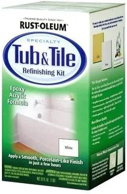 Miniatura 2 de Rust-Oleum Specialty - Kit de reacabado para tina y azulejos, 32 onzas, color blanco
