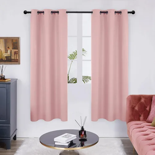Miniatura 111 de Deconovo Cortina opaca, para oscurecer la habitación Gris claro
