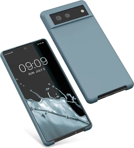 Miniatura 267 de kwmobile Funda Compatible con Google Pixel 6 Pro - Funda de teléfono de silicona TPU con acabado suave - Azul Arrecife
