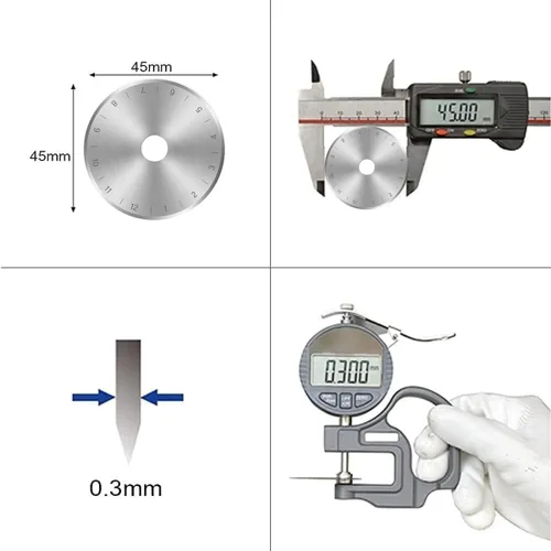 Miniatura 4 de Cuchillas de cortador giratorio de 45 mm para Fiskars Olfa, cuchillas giratorias de repuesto para tela, acolchado, costura y manualidades