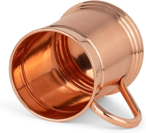 Miniatura 2 de Taza de Cobre Moscow Mule Martillada Taza de Cobre 100% Puro Hecha a Mano Jarra de Cerveza Grande de 22 Oz Mantiene las Bebidas Frías por Más