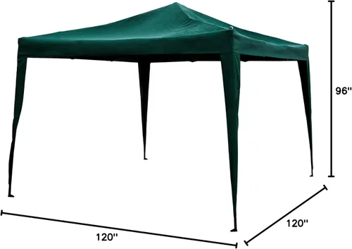 Miniatura 7 de Cenador de toldo desplegable verde de 10 x 10 pies para exteriores