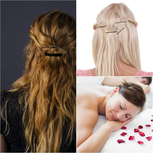 Miniatura 5 de 300 horquillas para el cabello, 2 pulgadas, color negro, para mujeres, mujeres, niñas, niños, agarre de pelo de onda invisible, pasador
