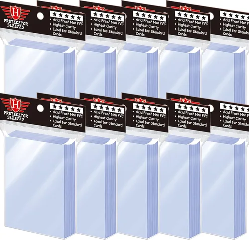 1000 piezas de protectores rígidos para cartas coleccionables, fundas protectoras suaves, soportes de plástico compatibles con cartas estándar de