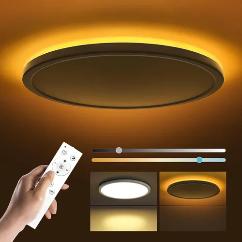 Miniatura 13 de Matane Lámpara de techo empotrada con control remoto, luz nocturna de 8.7 pulgadas, 18 W, 3000 K-6500 K, ajustable, luces LED de bajo perfil