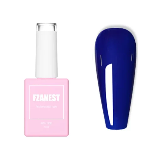 Miniatura 21 de FZANEST Esmalte de uñas en gel azul bebé, color de verano amarillo esmalte en gel para arte de uñas removible LED UV #D15