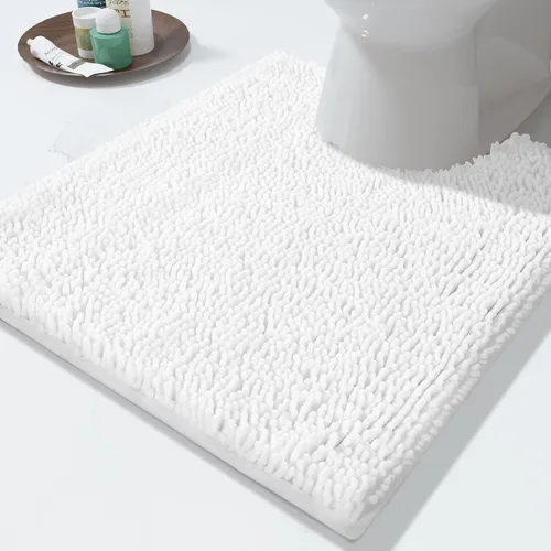 Miniatura 54 de Yimobra Alfombras lavables para baño, alfombra de baño de chenilla súper suave y absorbente para piso y alfombra, alfombra antideslizante de secado