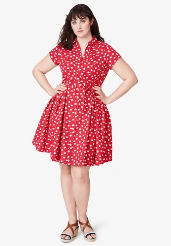 Miniatura 4 de Ellos Vestido Sandy Shirtwaist de talla grande para mujer