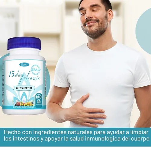 Miniatura 7 de TAOTERS 15 Day Cleanse Gut Support 1 paquete, suplemento de desintoxicación con Senna, Cascara Sagrada y cáscara de psyllium, para hombres y mujeres