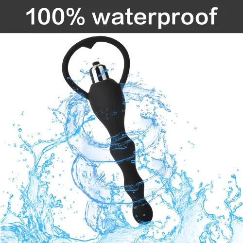 Miniatura 3 de Tapón anal vibrador de silicona suave con cuentas anales, diseño graduado, vibrador anal de silicona impermeable para punto G, juguete sexual anal