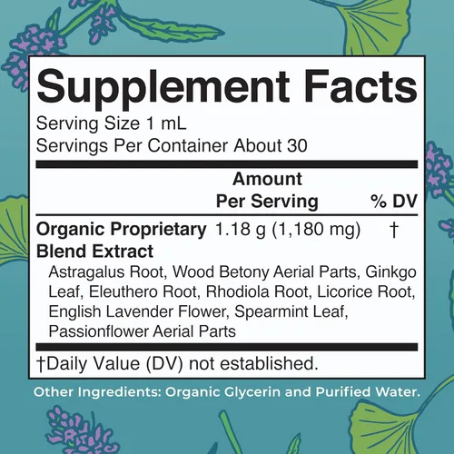 Miniatura 2 de MaryRuth Organics Gotas para la Concentración y Atención Infantil Gotas Orgánicas USDA Ginkgo Biloba Raíz de Rhodiola y Raíz de Regaliz