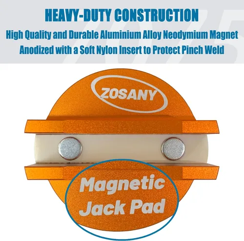 Miniatura 4 de Almohadilla Magnética Universal para Gato de Pinch Weld, Adaptador de Gato Puck Ranurado de Aluminio para Pinch Weld del Riel del Bastidor