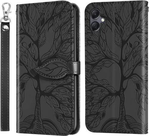 Miniatura 18 de Samsung Galaxy A03s - Funda tipo cartera con tarjetero y ranura a prueba de golpes, de piel sintética, con función atril y protección magnética