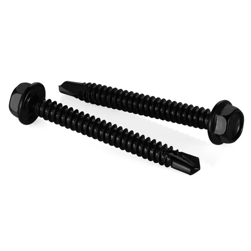 Miniatura 20 de Mellewell Tornillos autoperforantes con cabeza hexagonal de 1/2 pulgada, tornillos de chapa autoperforantes, acero inoxidable 410, 100