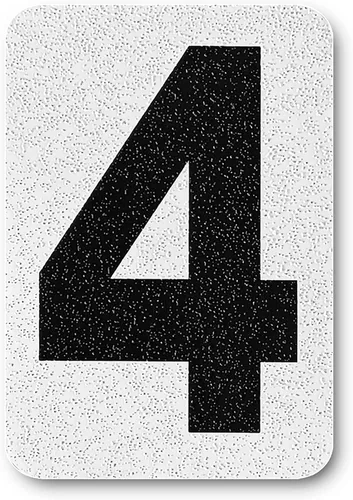 Miniatura 96 de Despegar y pegar individuales, números y letras de aluminio reflectantes, se adhiere al hormigón, madera, metal, azulejos, ladrillo, vidrio