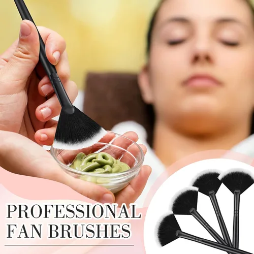 Miniatura 6 de Ziliny 12 piezas de cepillo facial suave para colorete, cepillo de maquillaje, aplicador de ácido, herramientas cosméticas multiuso para máscara