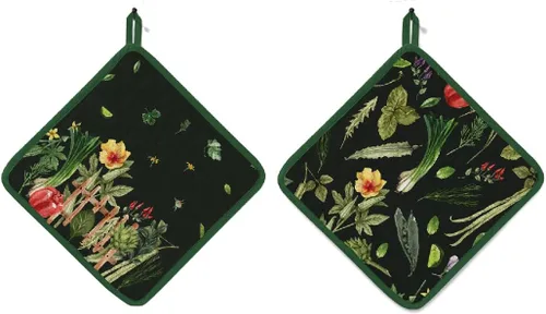Miniatura 13 de AMOUR INFINI Juego de 2 soportes para ollas de algodón resistentes al calor, antideslizantes de 8 x 8 pulgadas, almohadillas calientes para cocina