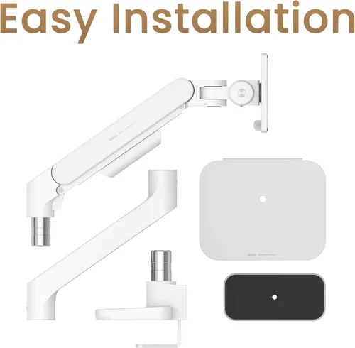 Miniatura 12 de BenQ BSH02 Ergo Monitor Arm - Soporte de monitor con resorte de gas para pantallas de hasta 45'' y 44 libras, de servicio pesado, instalación