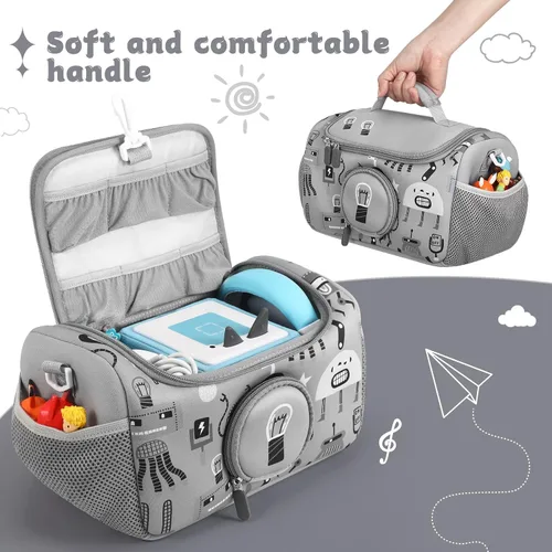 Miniatura 5 de Estuche de Transporte OUKNAK para el Set Inicial de Toniebox, Bolsa de Almacenamiento para Portador de Toniebox 2, Estuche de Transporte para Gris