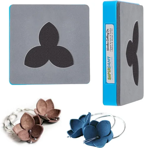 Miniatura 9 de SUPERDANT Troqueles de corte de flores, aretes de rosa, broche de madera, pinzas para el cabello, troqueladas de cuero, máquina de corte de madera