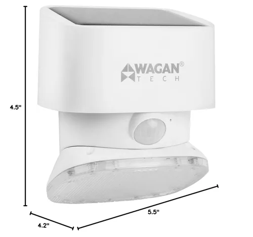 Miniatura 9 de Wagan EL8569 2000 lúmenes luz solar de pared solar al aire libre luz LED impermeable sensor de movimiento luces de seguridad brillante solar
