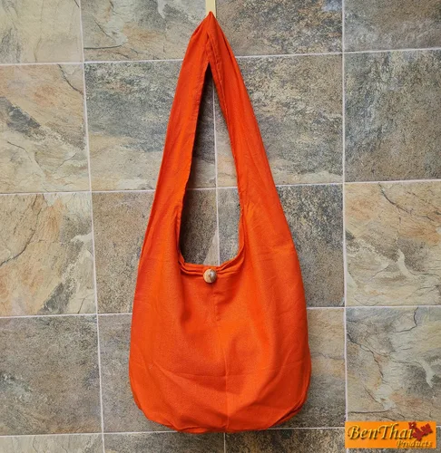 Miniatura 3 de BTP! Bolso bandolera de algodón con diseño de monje tailandés Buda estilo hippie Hobo sólido grande