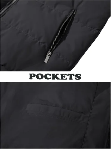 Miniatura 6 de MAGNIVIT Chaquetas de invierno para hombre, chaqueta bomber para hombre, chaqueta de otoño, chaqueta negra, chaqueta bomber chaquetas ligeras
