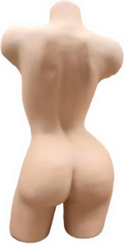 Miniatura 2 de 35" 24" 37" Posando Torso Femenino Vestido Forma Maniquí Exhibición Busto Piel