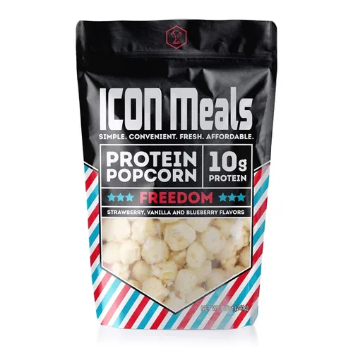 Miniatura 10 de ICON Meals Palomitas de maíz con alto contenido de proteínas, todo natural, Air Popped, cero azúcar añadido, 0.35 onzas de proteína, 1 bolsa